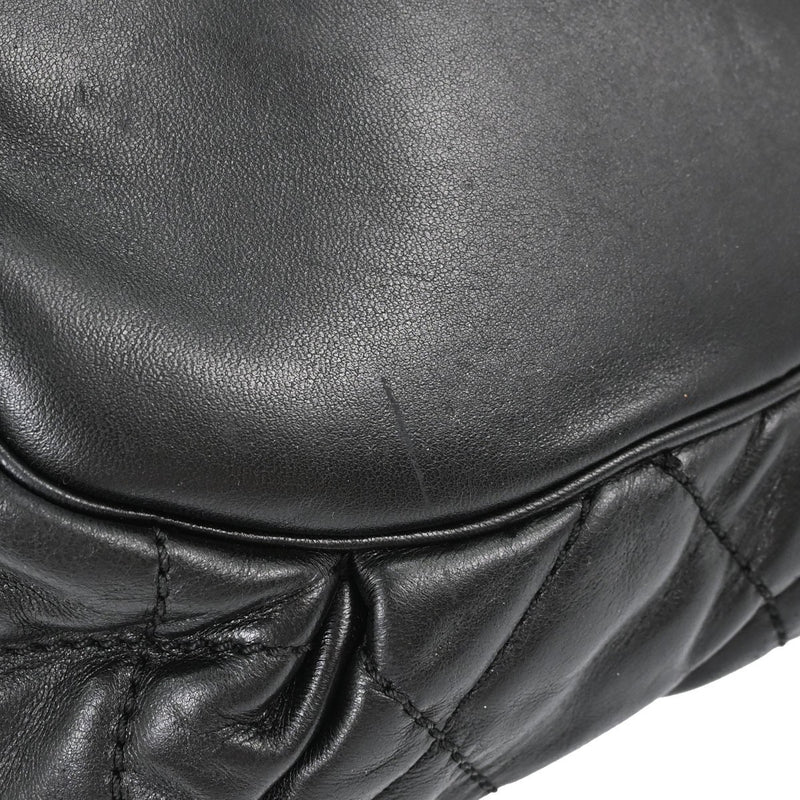 Chanel Cloudy Bundle Bowler Quilted Lambskin Black Leather Bag