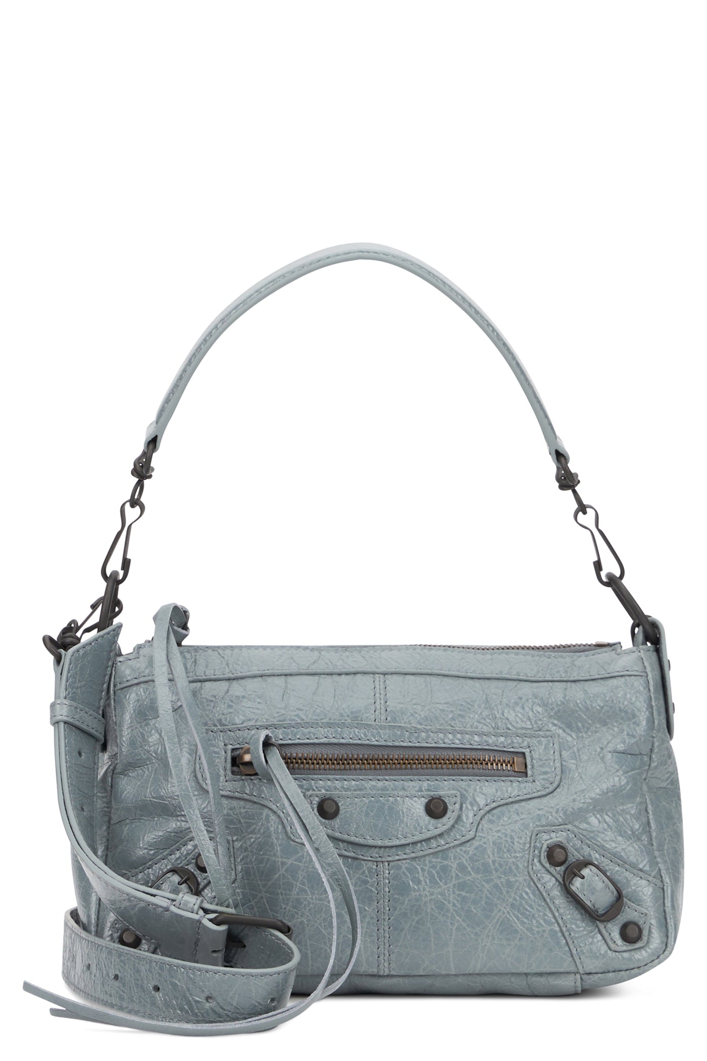 Balenciaga Shoulder Bag — Gray Lambskin Leather