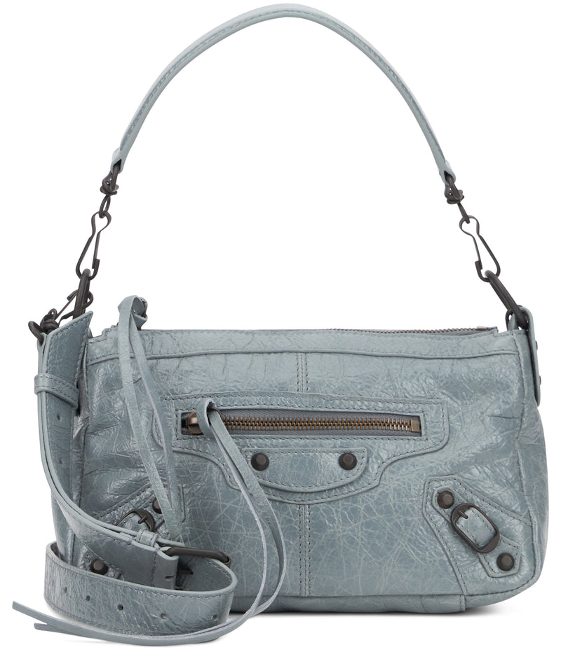 Balenciaga Shoulder Bag — Gray Lambskin Leather