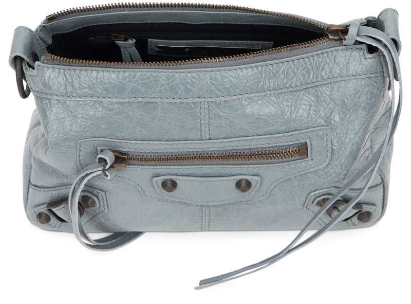Balenciaga Shoulder Bag — Gray Lambskin Leather