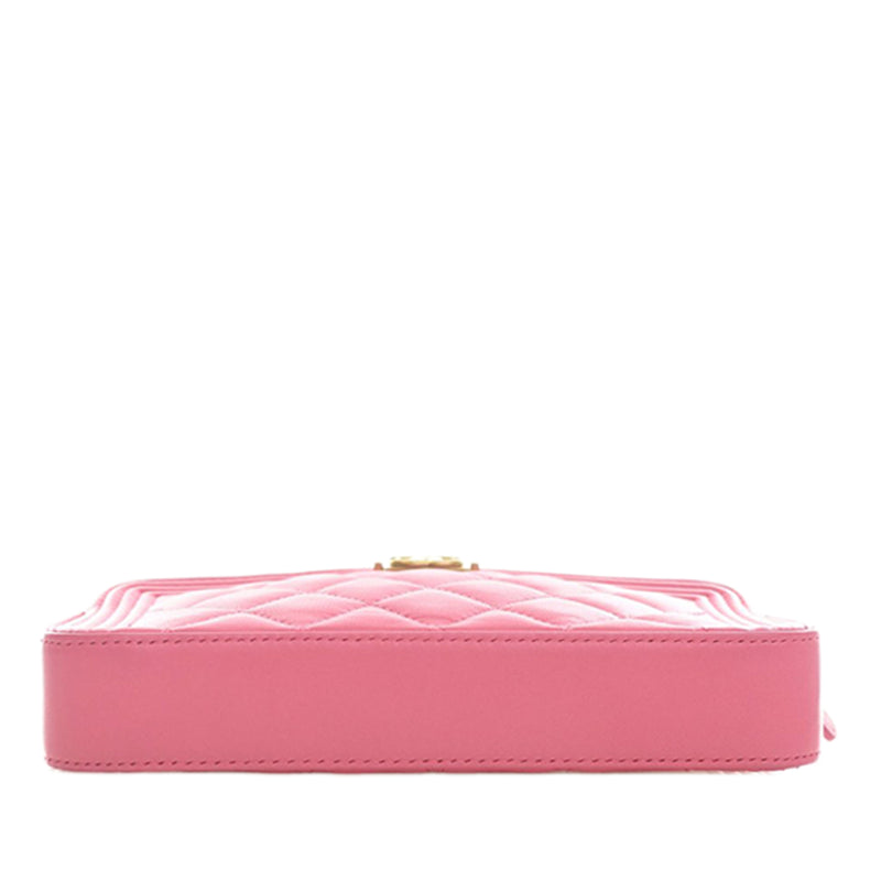 Quilted Lambskin Boy Double Zip Wallet On Chain - Image 5