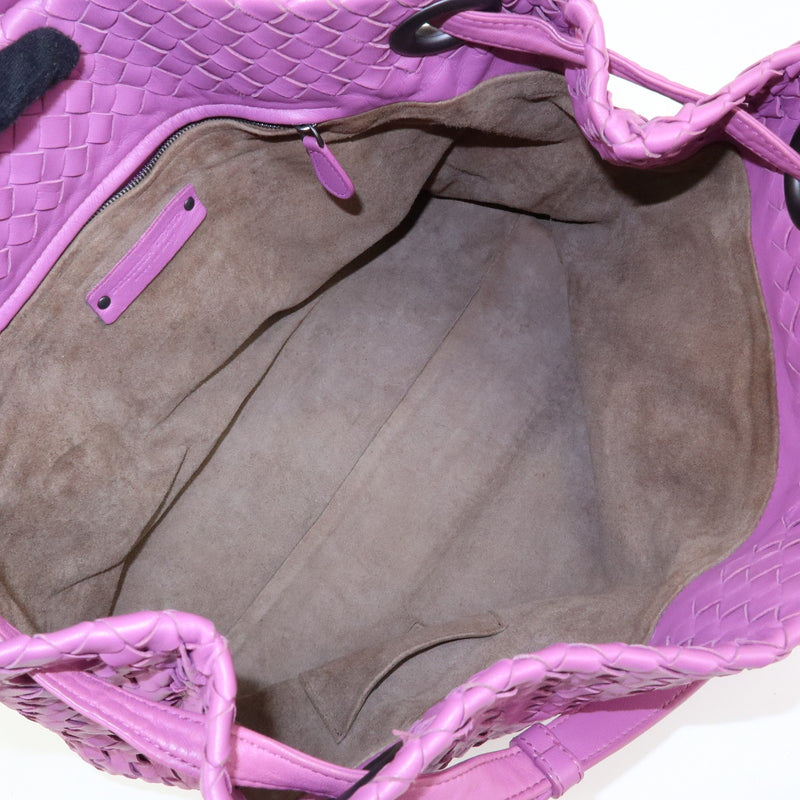 Bottega Veneta Garda Intrecciato Nappa Purple Leather Bag