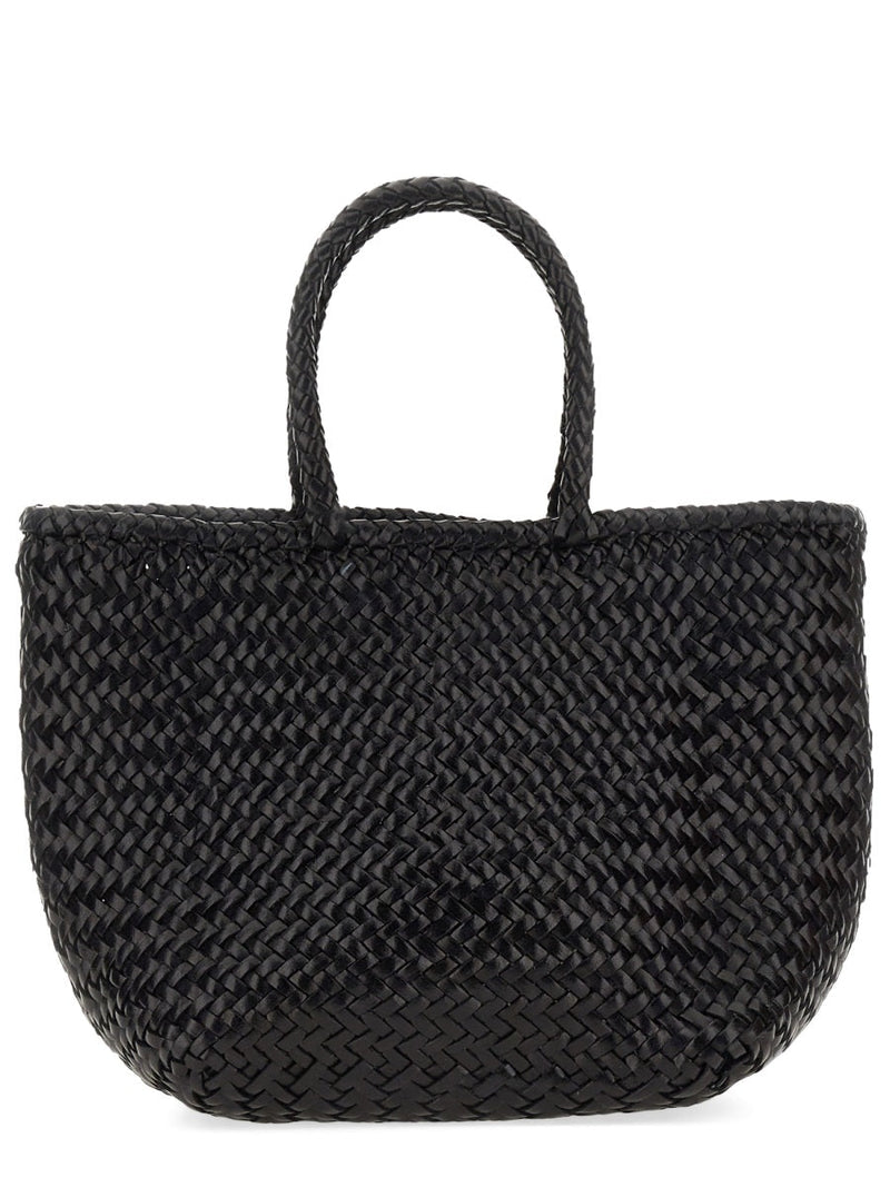 Dragon Diffusion Grace Basket Shoulder Bag — Black Leather