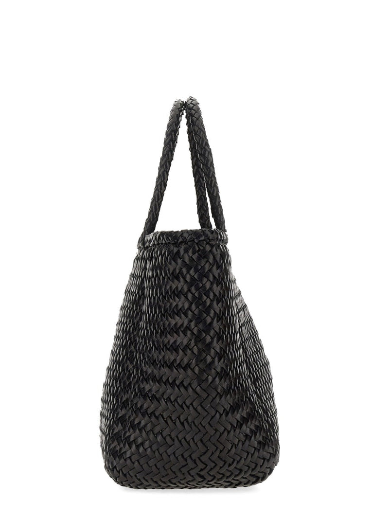 Dragon Diffusion Grace Basket Shoulder Bag — Black Leather