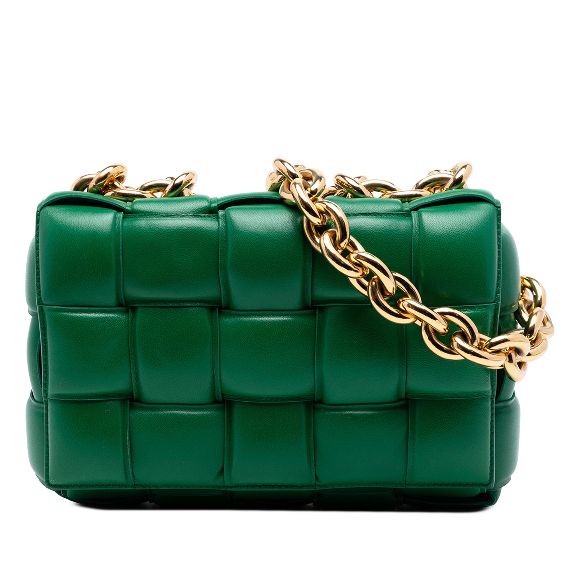 Nappa Intrecciato Padded Chain Cassette Satchel - Image 1