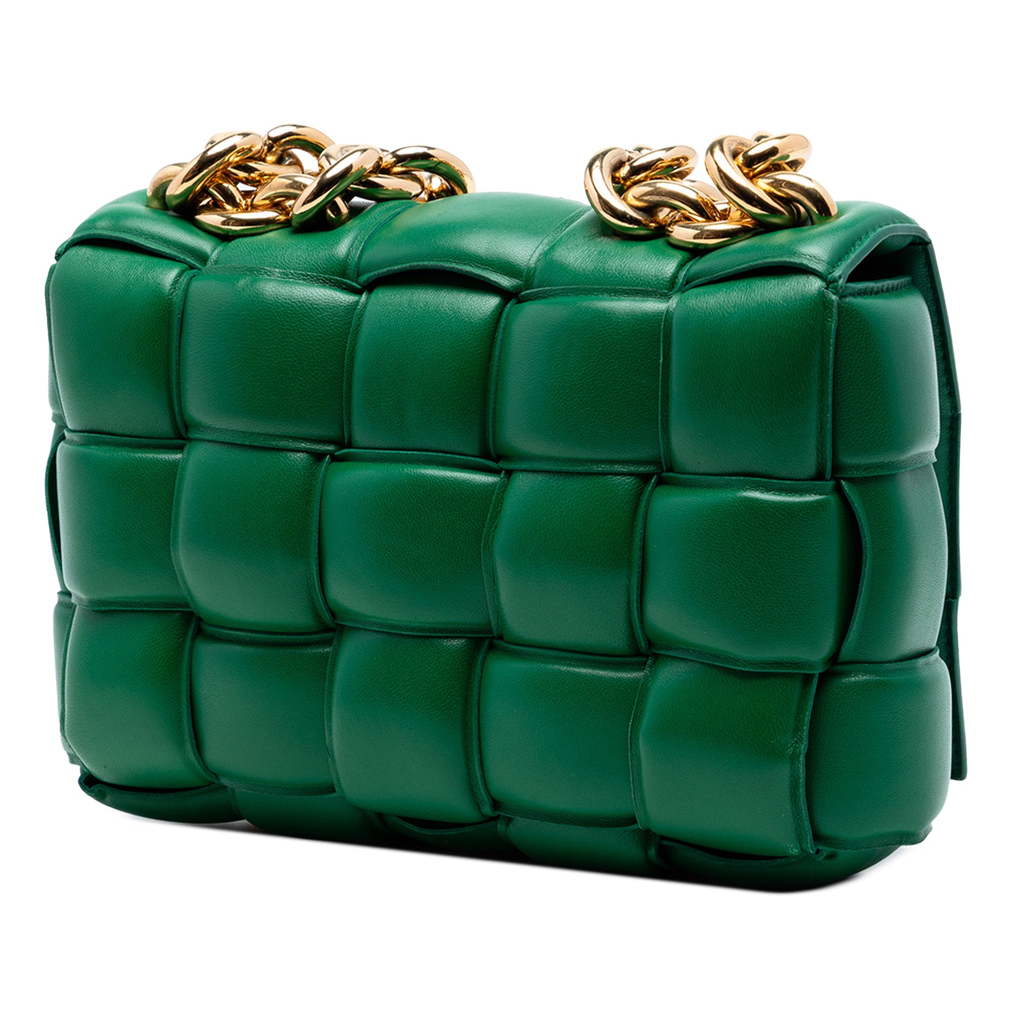 Nappa Intrecciato Padded Chain Cassette Satchel - Image 2