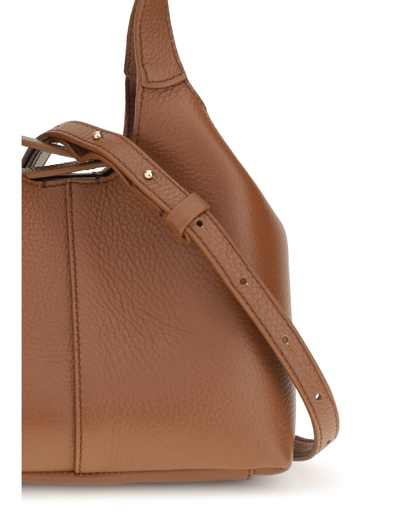 Coccinelle Shoulder Bag — Brown Calf Leather