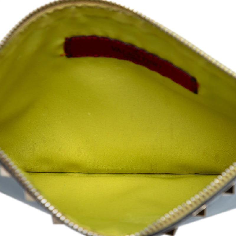 Bicolor Leather Rockstud Clutch - Image 4