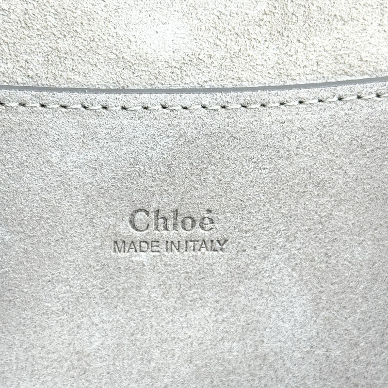 Chloe Faye Clutch Leather And Suede Beige Calfskin