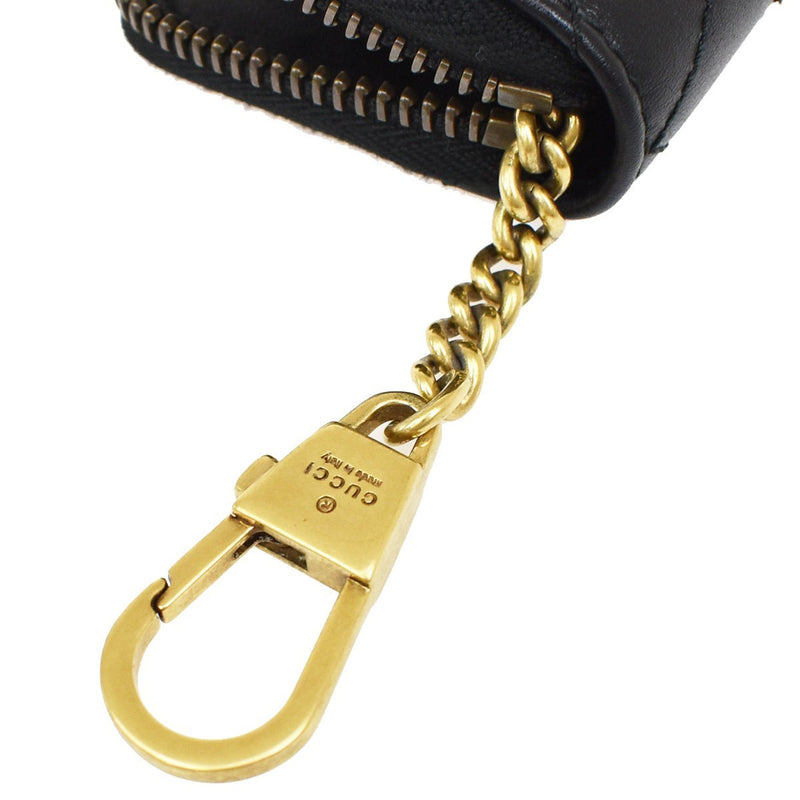 Gucci Gg Marmont Zip Around Matelasse Leather Black Accessory