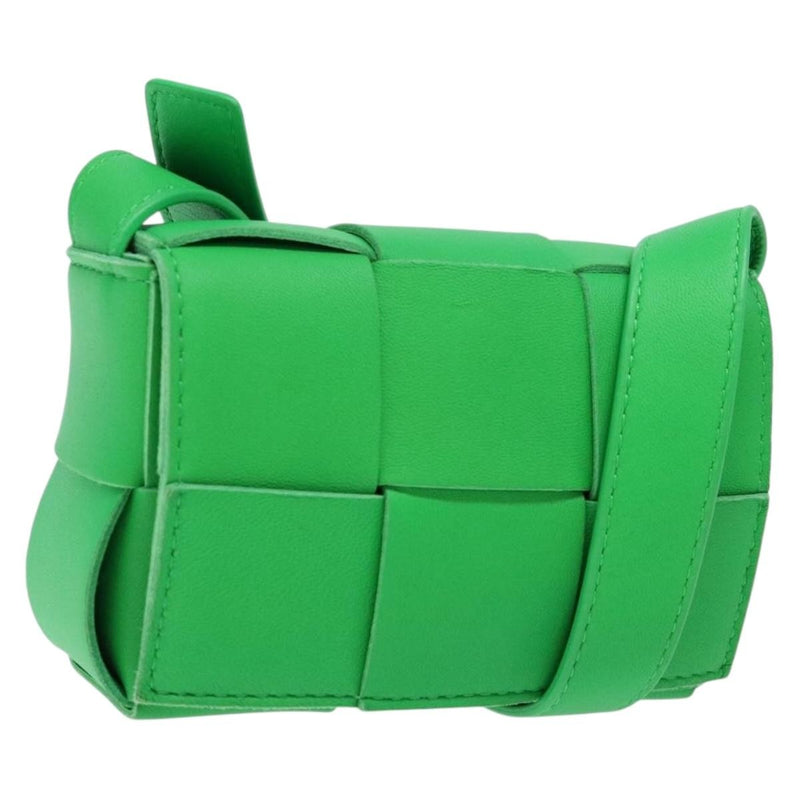 Bottega Veneta Cassette Maxi Intrecciato Leather Green Bag
