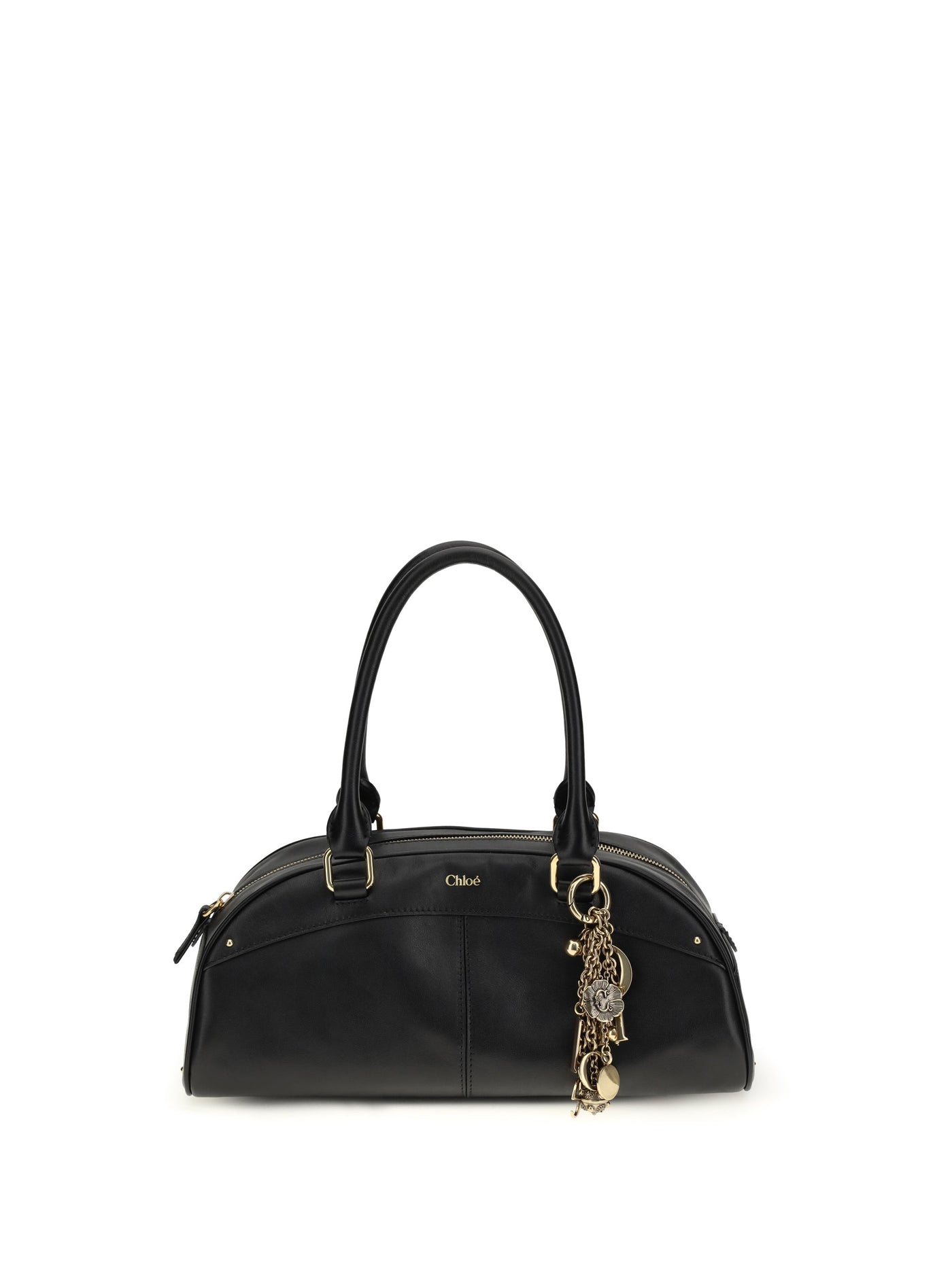 Chloé Bowling Shoulder Bag — Black Calf Leather Bos Taurus