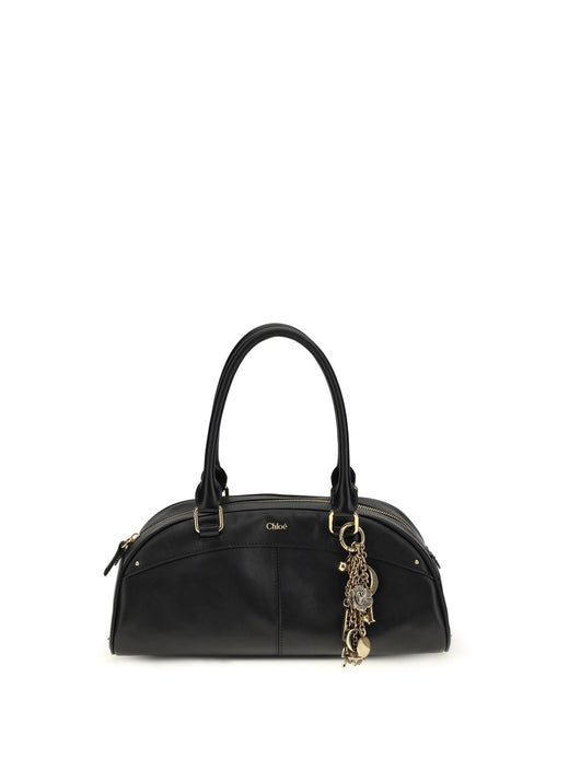 Chloé Bowling Shoulder Bag — Black Calf Leather Bos Taurus