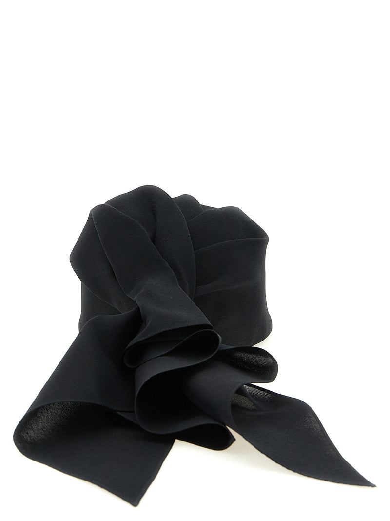 Balenciaga Sculptural Silk Hat — Black Baseball Caps