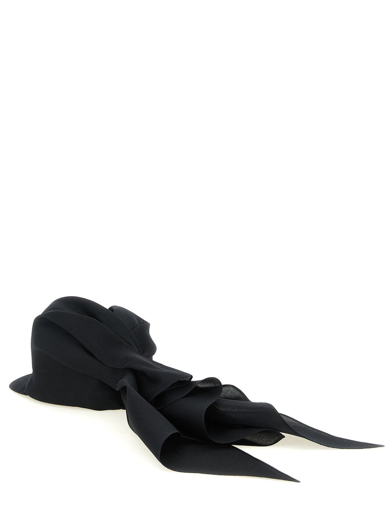 Balenciaga Sculptural Silk Hat — Black Baseball Caps