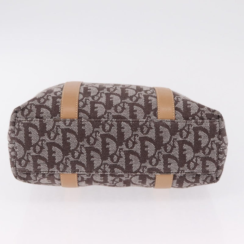 Christian Dior Vintage Open Diorissimo Canvas Brown Bag