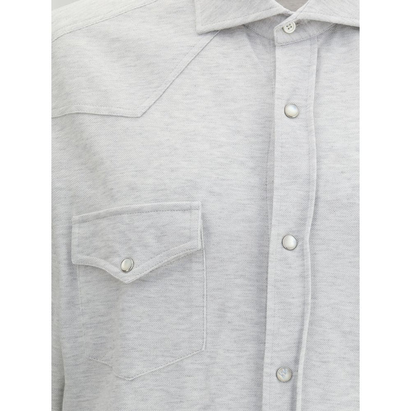 Gray Denim Shirt