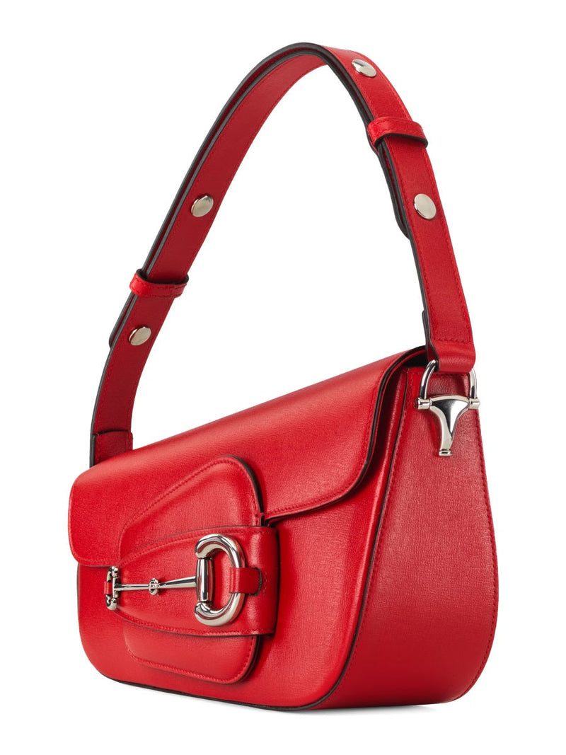 Gucci Horsebit 1955 Shoulder Bag — Red Leather