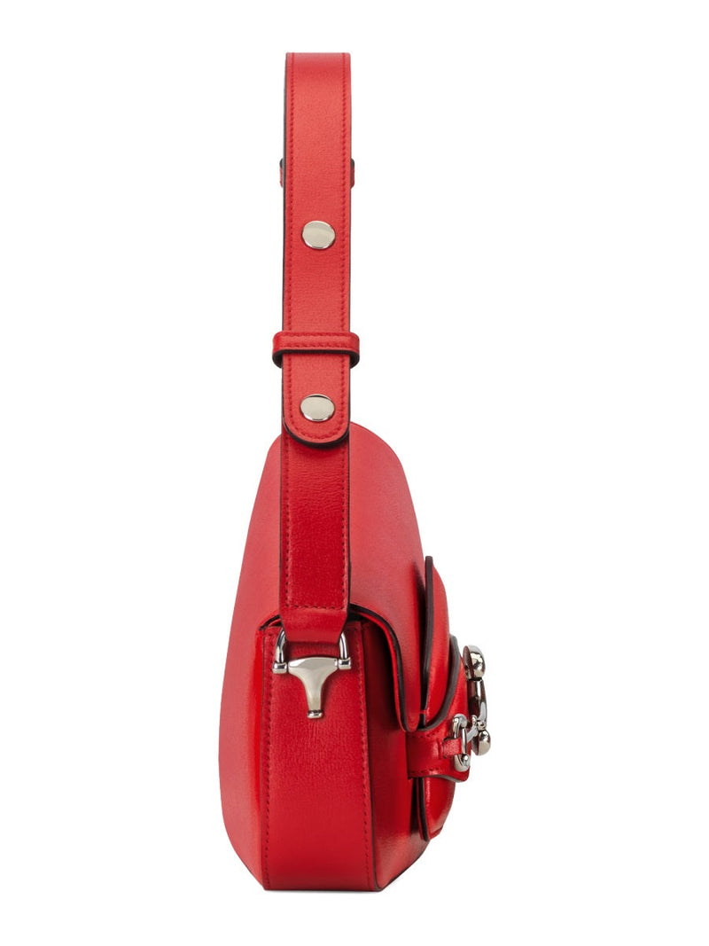 Gucci Horsebit 1955 Shoulder Bag — Red Leather