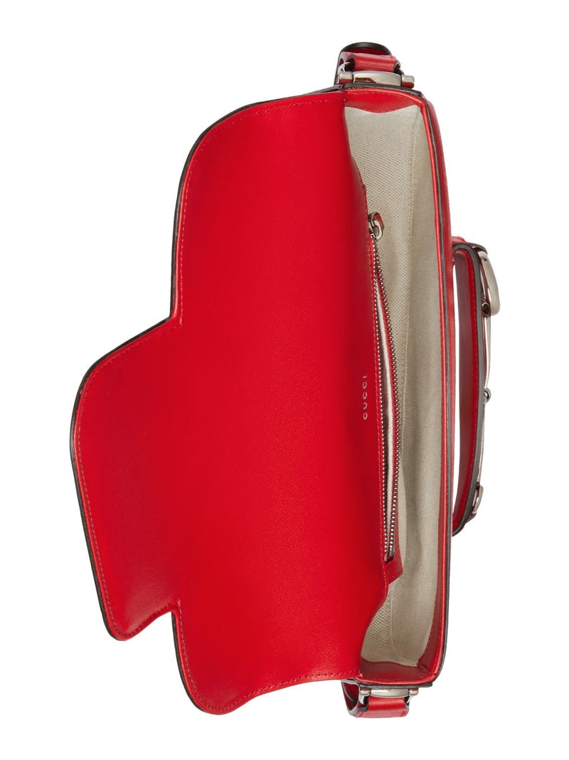 Gucci Horsebit 1955 Shoulder Bag — Red Leather
