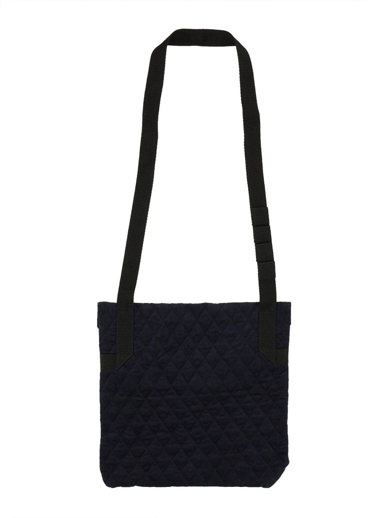 Engineered Garments Quilted Cotton-Polyester Shoulder Bag — Blue Cotton Polyester