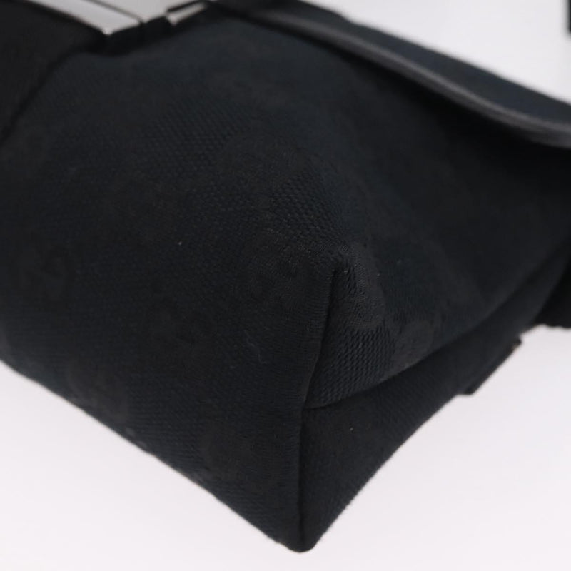 Gucci Buckle Waist Gg Canvas Black Bag