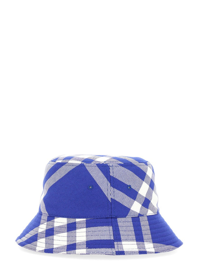Burberry 8079490_b7369 Check Wool Polyester Bucket Hat — Purple