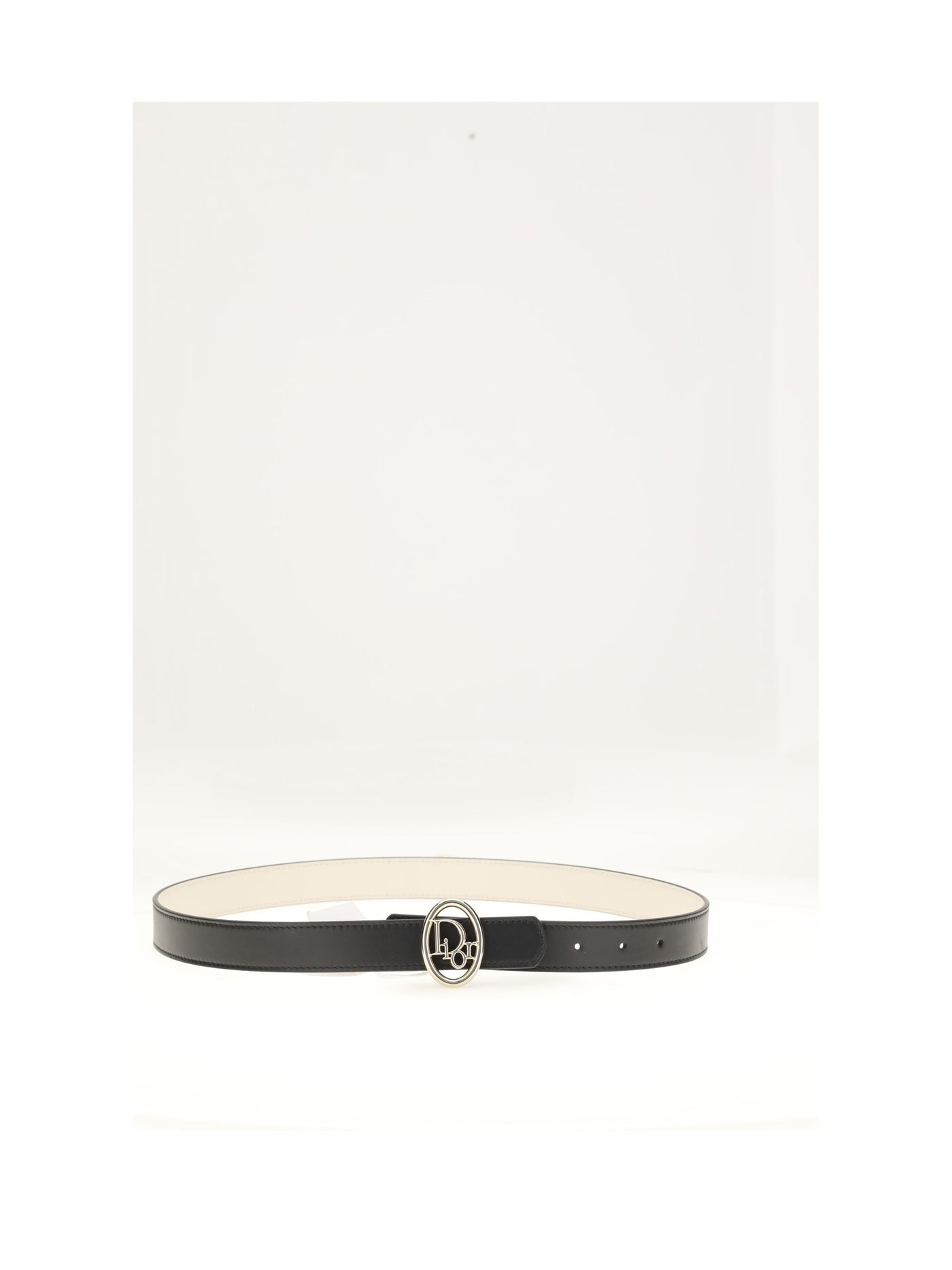 Dior Oblique Belt — Black Calf Leather (bos Taurus)