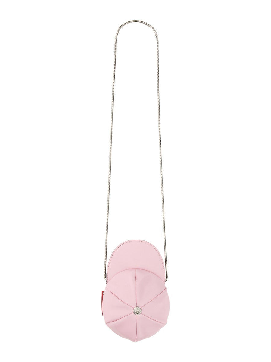 Moschino Leather Mini Shoulder Bag — Pink