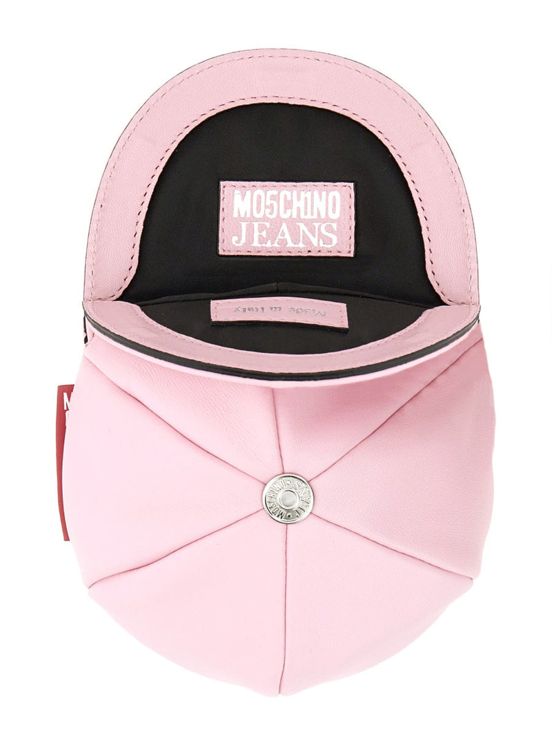 Moschino Leather Mini Shoulder Bag — Pink