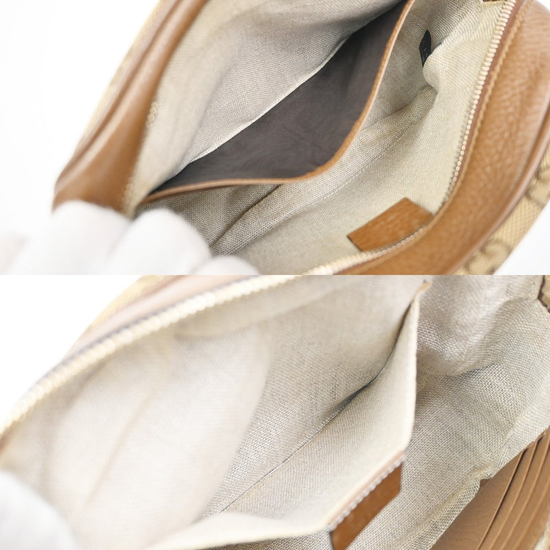 Gucci Bree Disco Gg Canvas With Leather Brown Bag