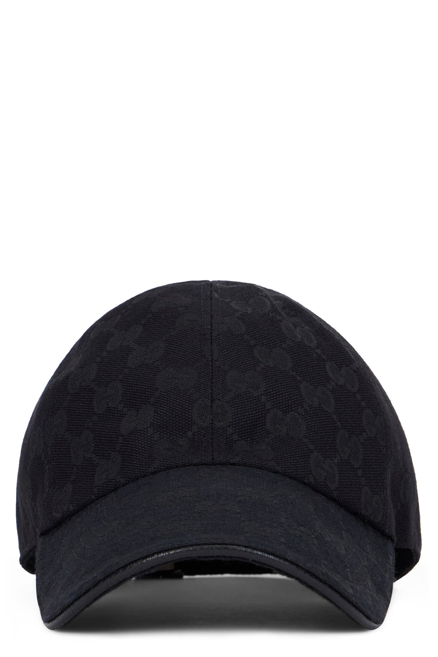 Gucci 875733 Gg Monogram Cotton Baseball Cap — Black Caps