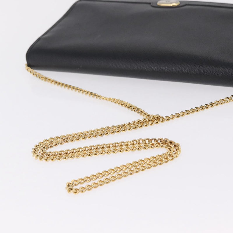 Christian Dior Vintage Honeycomb Canvas Black Leather Bag