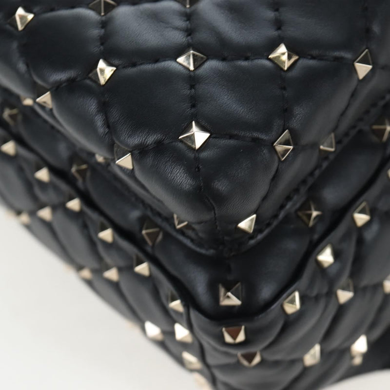 Valentino Garavani Rockstud Spike Quilted Leather Black Bag