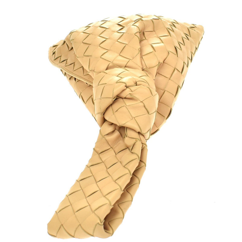 Bottega Veneta Bv Twist Intrecciato Nappa Beige Leather Bag