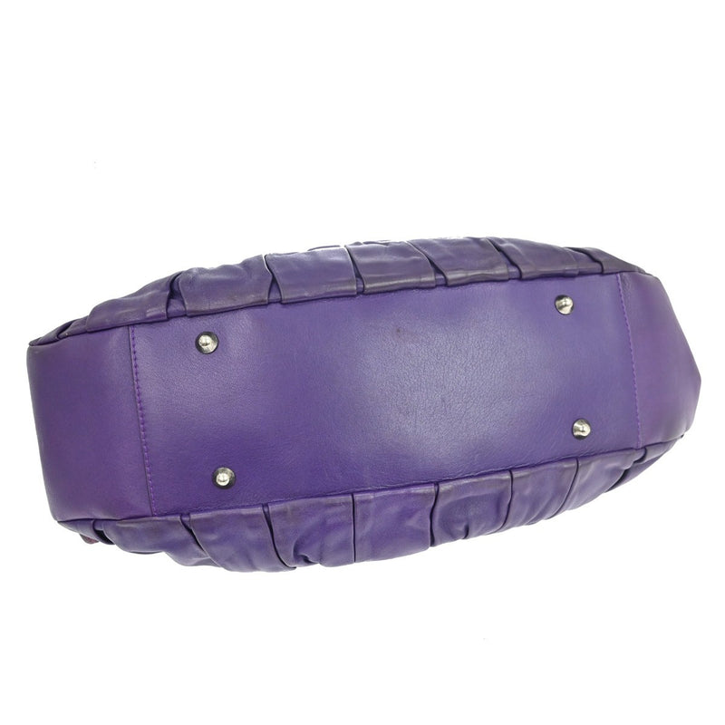 Christian Dior Plisse Frame Pleated Leather Purple Bag
