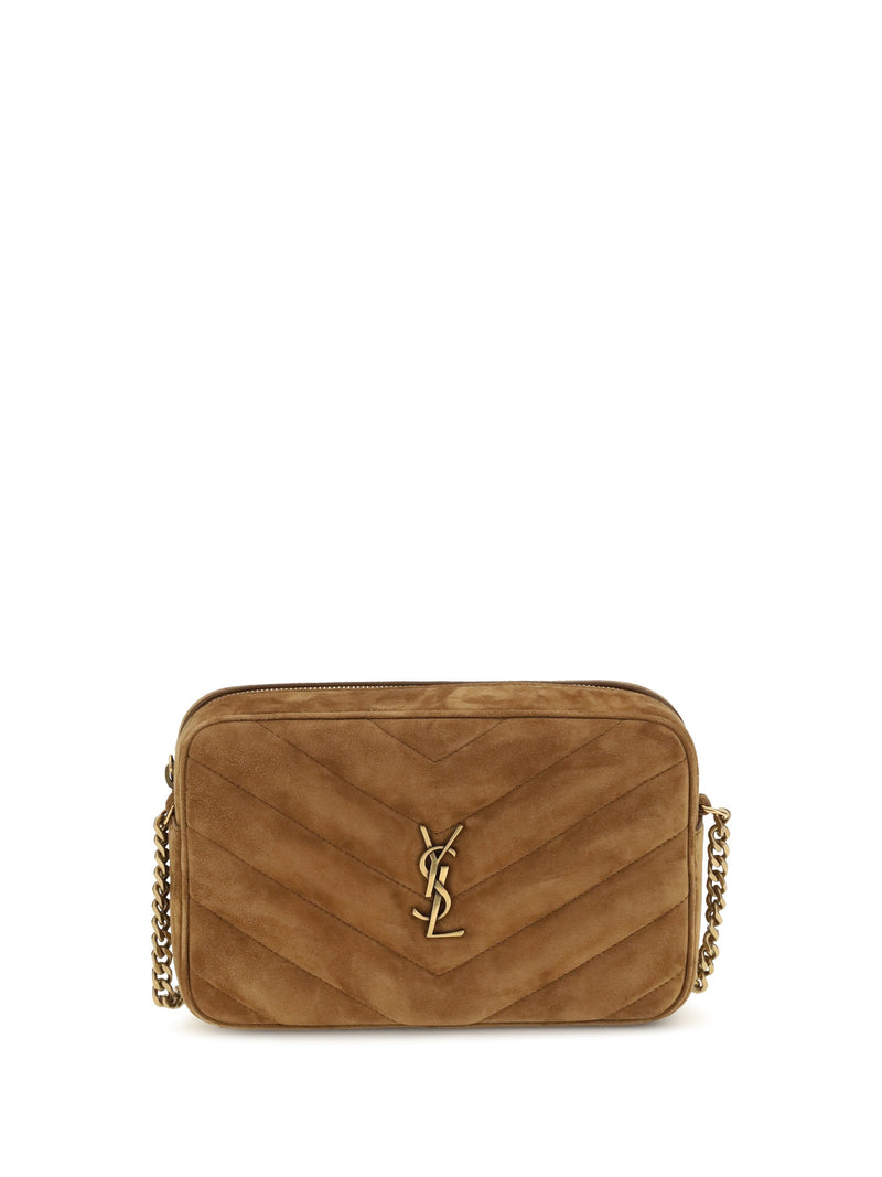 Saint Laurent Loulou Camera Shoulder Bag — Brown Calf Leather