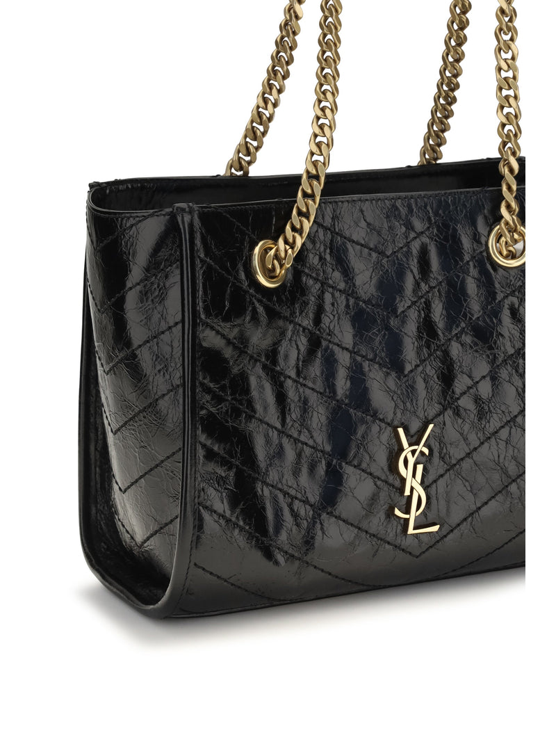 Saint Laurent Niki Tote Bag — Black Calf Leather Bos Taurus