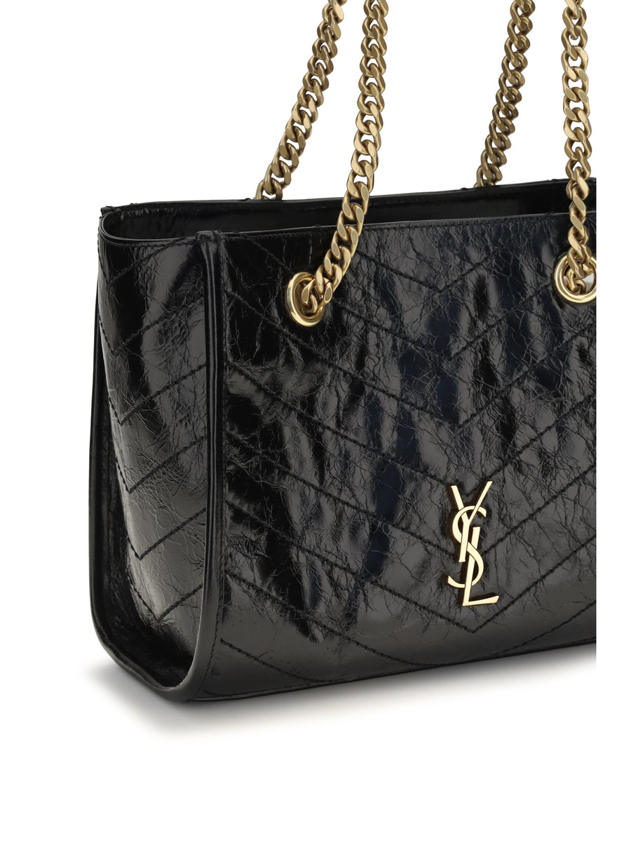 Saint Laurent Tote Bag — Black Calf Leather