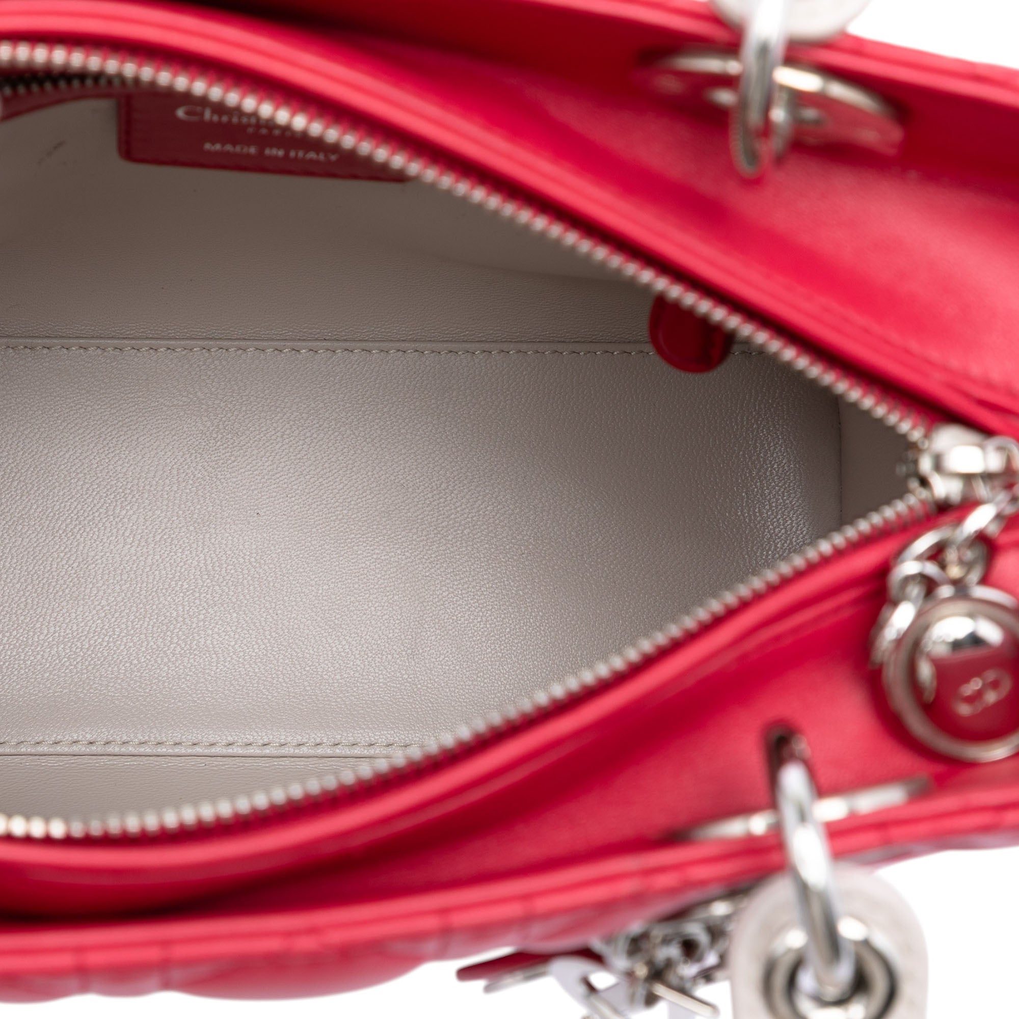 Medium Bicolor Lambskin Cannage Lady Dior - Image 4
