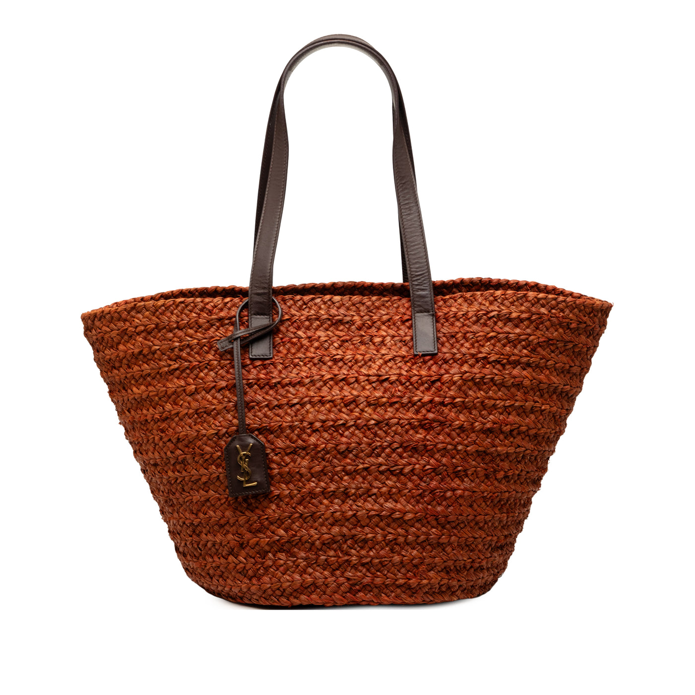 Medium Raffia Panier Basket Shopper Tote - Image 1
