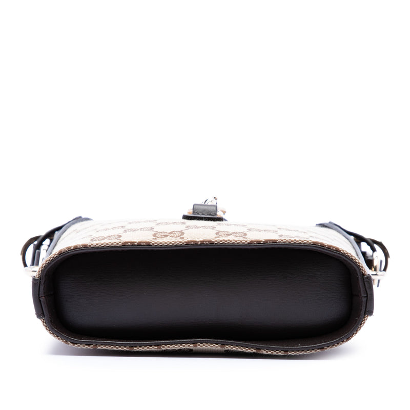 Mini GG Canvas Web Bucket Bag - Image 3
