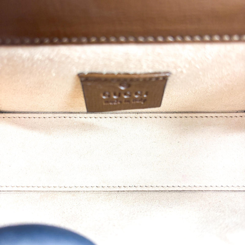Gucci Horsebit 1955 Flap Gg Coated Canvas Brown Bag