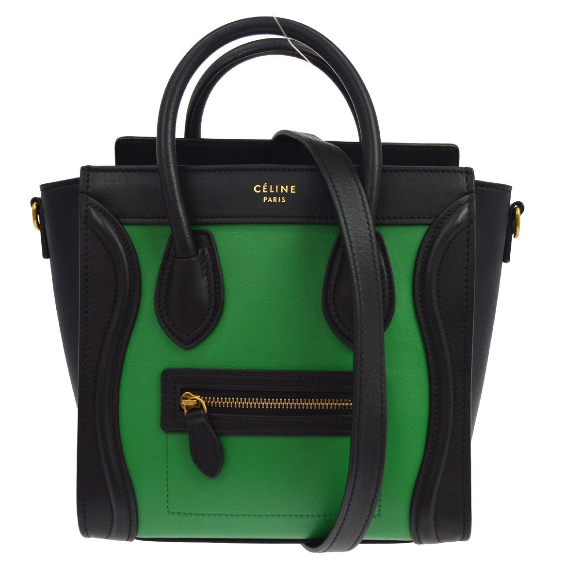 Celine Luggage Smooth Leather Green Bag