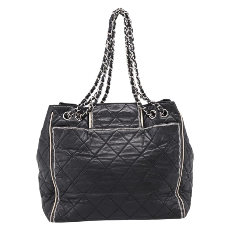 Chanel North South Mademoiselle Lock Quilted Leather Black Bag