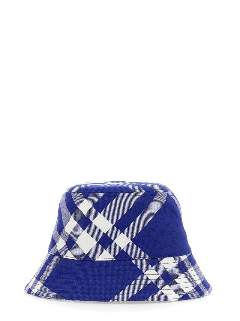 Burberry 8079490_b7369 Check Wool Polyester Bucket Hat — Purple