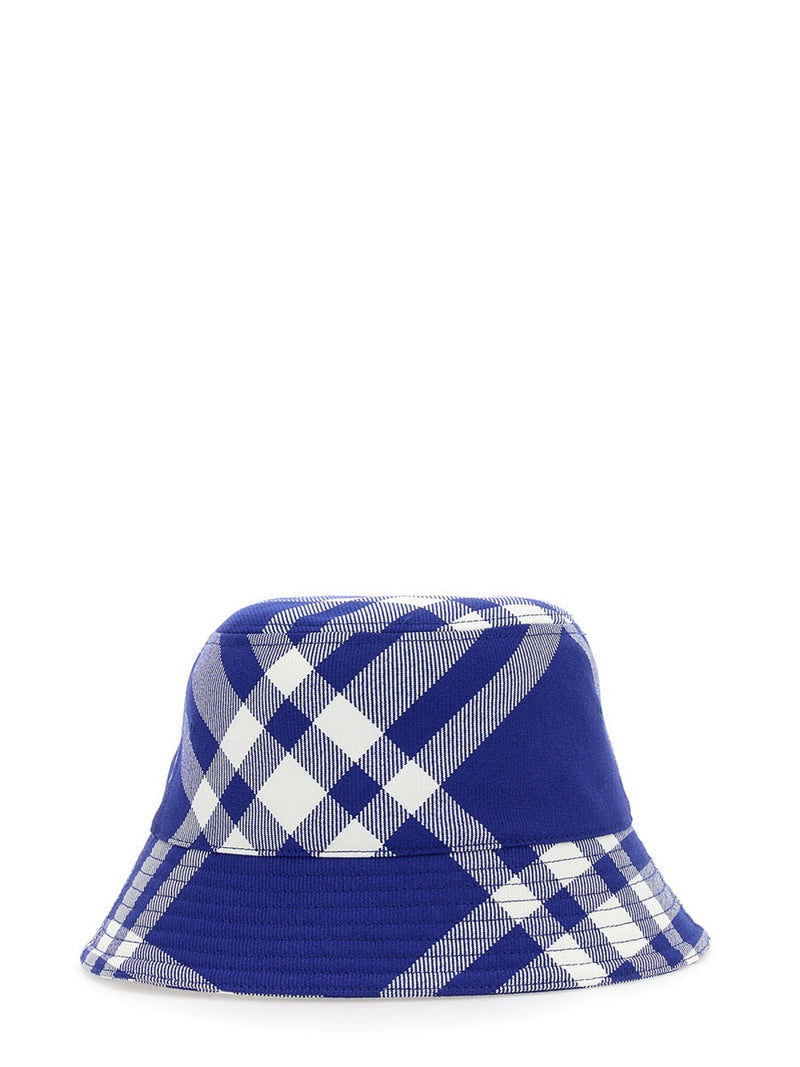 Burberry 8079490_b7369 Check Wool Polyester Bucket Hat — Purple