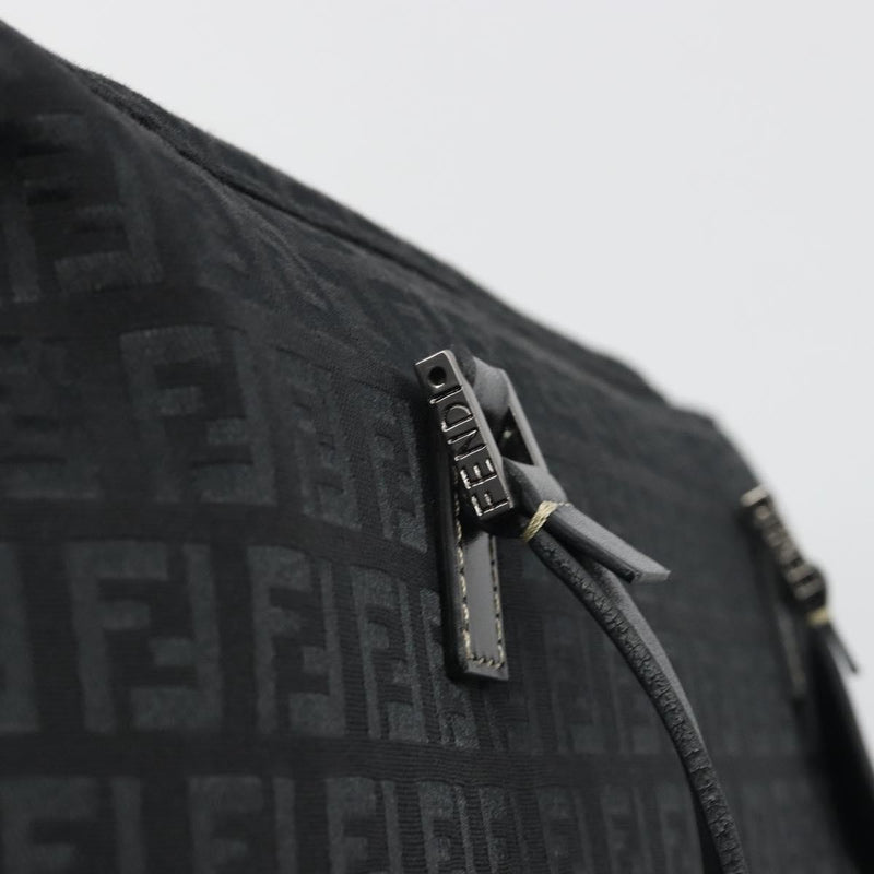 Fendi Shoulder Zucchino Canvas Black Bag
