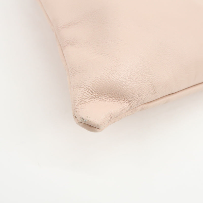Fendi Logo Drawstring Leather Pink Bag