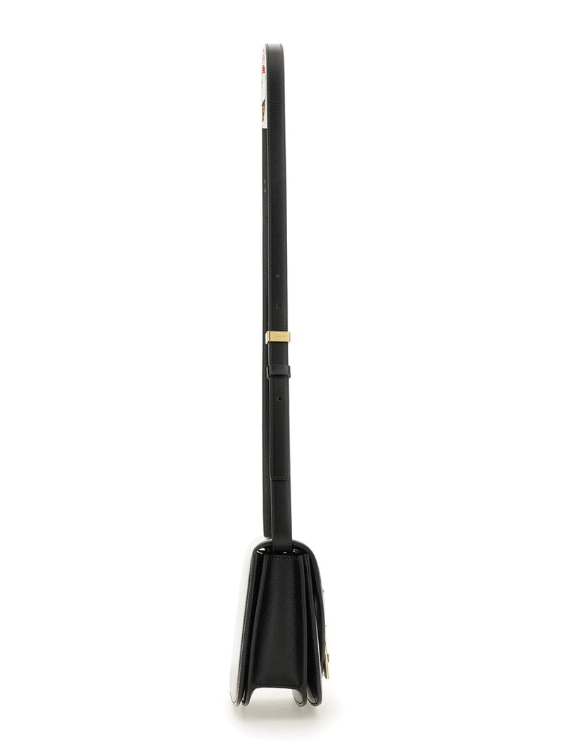 Ferragamo Calf Leather Shoulder Bag — Black